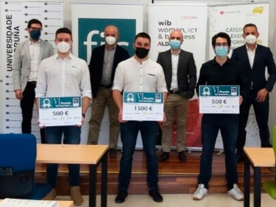 Cheque premios a Mejores TFG Aplicados Curso 2019 2020 cátedra ALDABA-WIB